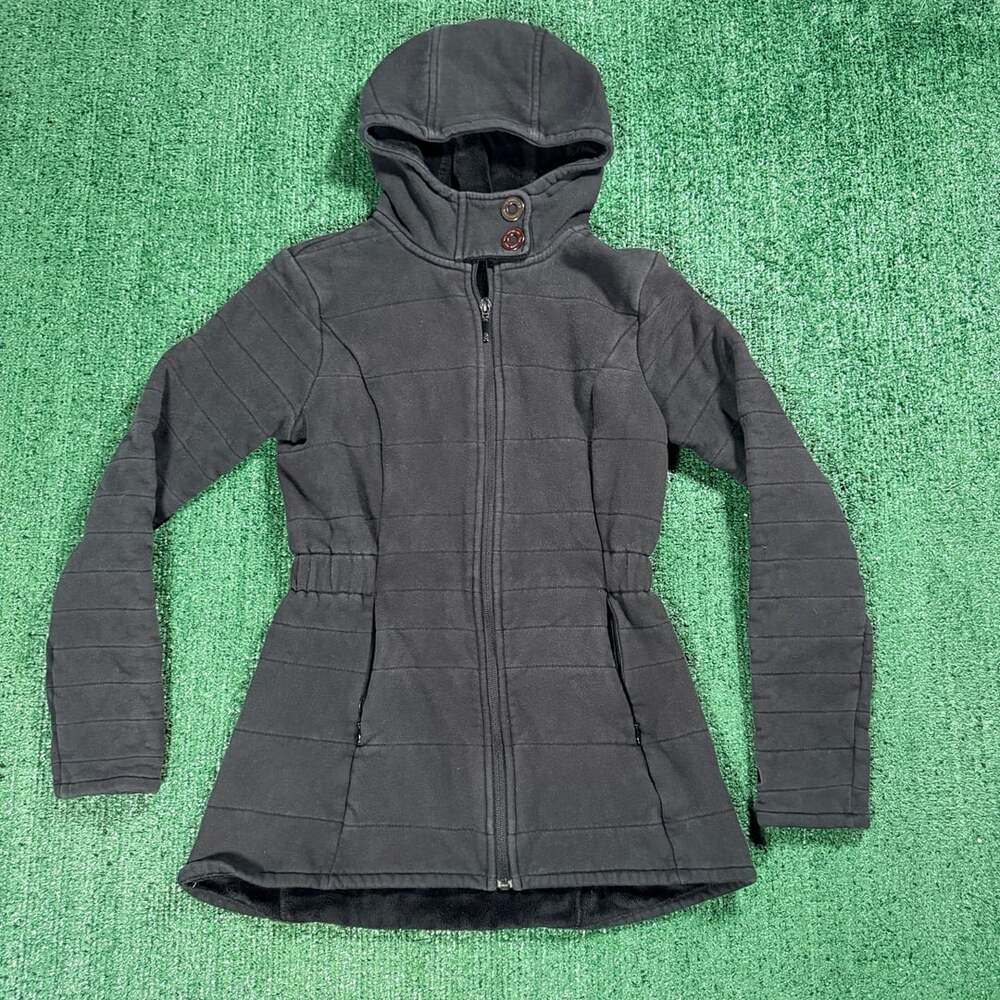 The North Face Women's Black Quilted Full Zip Hooded Winter Jacket XS